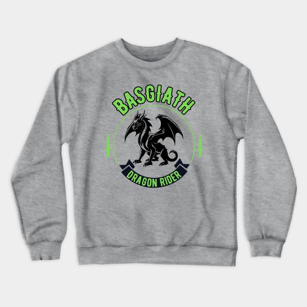 Basgiath Dragon Rider Green Crewneck Sweatshirt by capesandrollerskates 